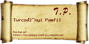 Turcsányi Pamfil névjegykártya